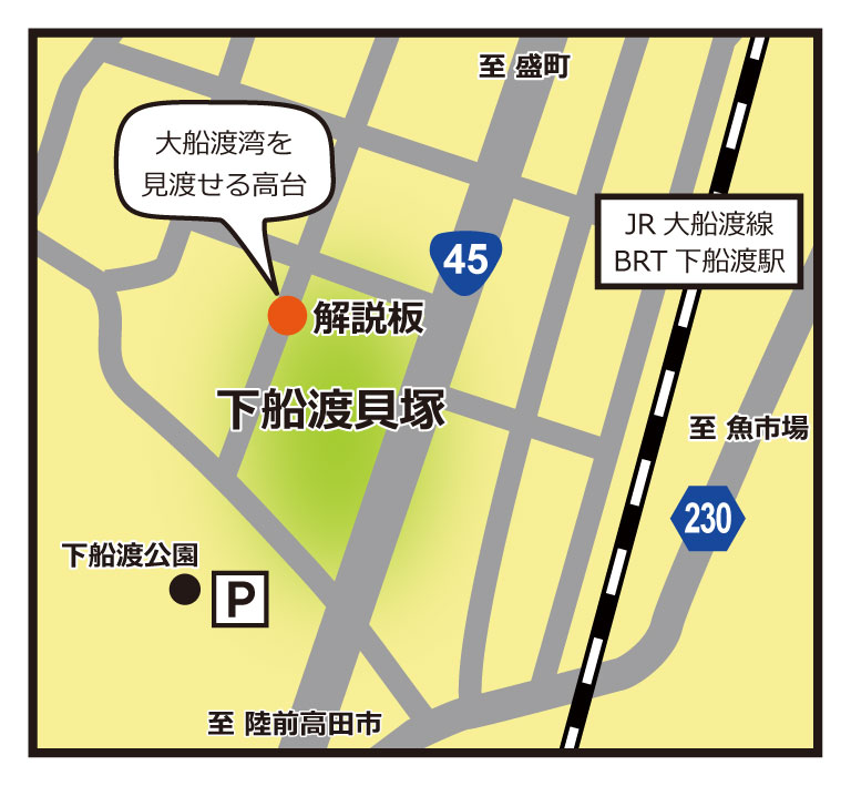 下船渡貝塚アクセスマップ